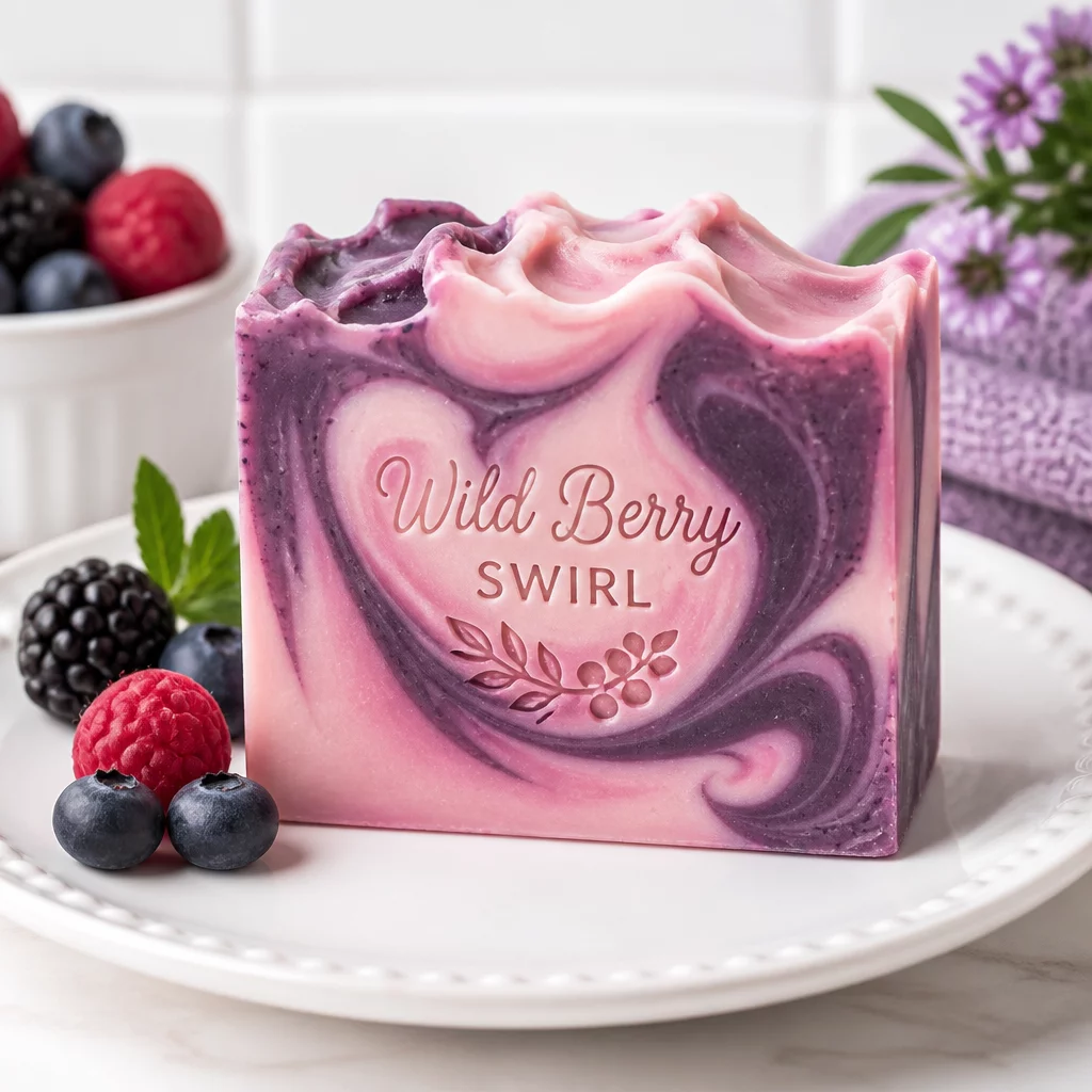 Wild Berry Swirl antioxidant soap